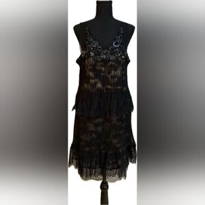 BCBGMaxAzria Sleeveless Cocktail Flapper Dress Size 12